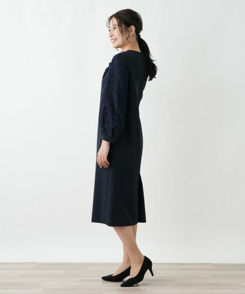 Leilian / レリアン ドレス | スリーブ切替ワンピース【Leilian WHITE LABEL】 | 詳細2