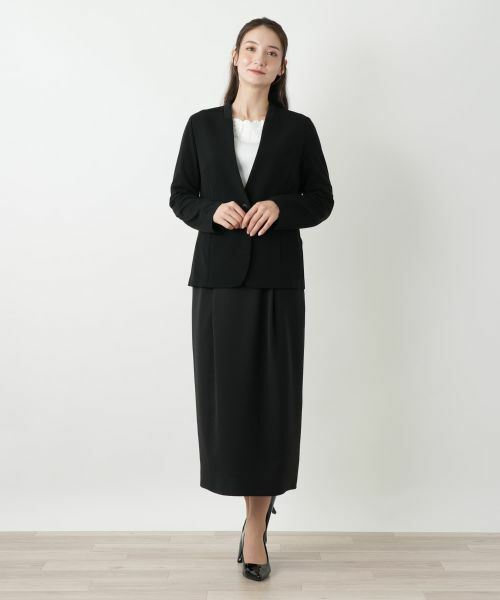 Leilian / レリアン テーラードジャケット | ノーカラージャケット【Leilian WHITE LABEL】 | 詳細1