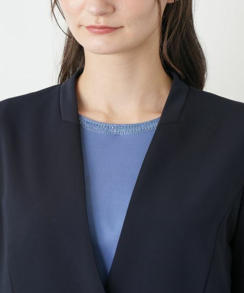 Leilian / レリアン テーラードジャケット | ノーカラージャケット【Leilian WHITE LABEL】 | 詳細10
