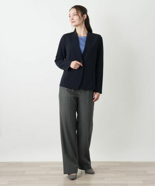 Leilian / レリアン テーラードジャケット | ノーカラージャケット【Leilian WHITE LABEL】 | 詳細4