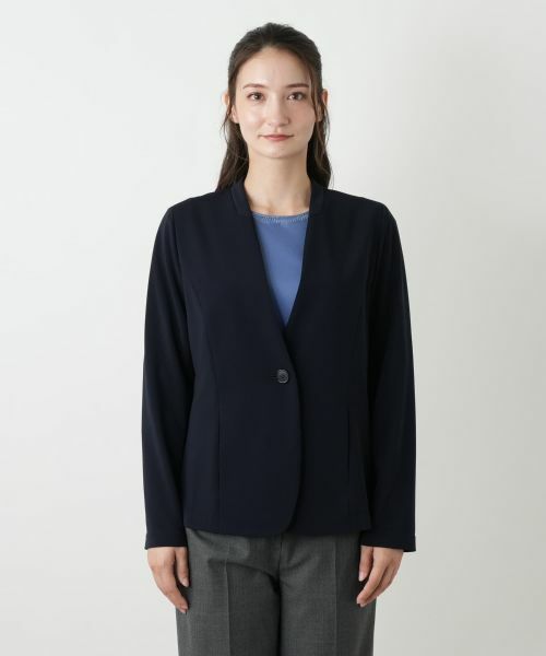 Leilian / レリアン テーラードジャケット | ノーカラージャケット【Leilian WHITE LABEL】 | 詳細7