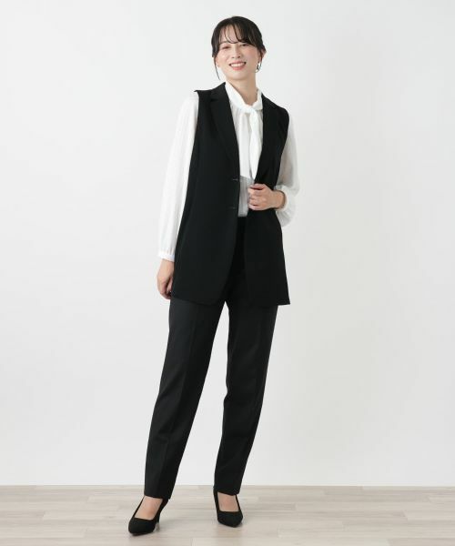 Leilian / レリアン テーラードジャケット | ラペルドベスト【Leilian WHITE LABEL】 | 詳細1