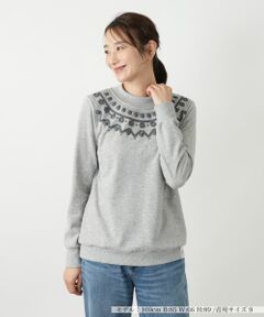 Leilian / レリアン カットソー | 刺繍スウェットプルオーバー【MUSE BY ROCHAS Premiere】