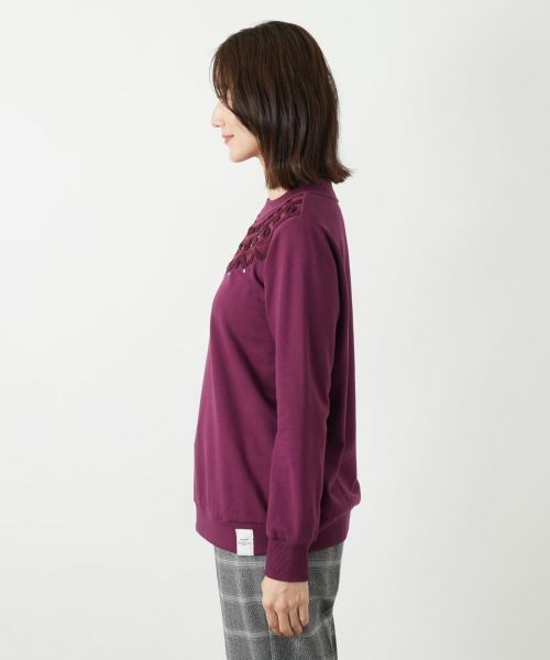 Leilian / レリアン カットソー | 刺繍スウェットプルオーバー【MUSE BY ROCHAS Premiere】 | 詳細11