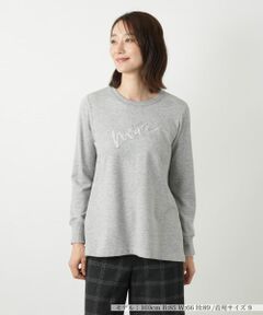 Leilian / レリアン カットソー | ビーズ刺繍スウェットプルオーバー【MUSE BY ROCHAS Premiere】