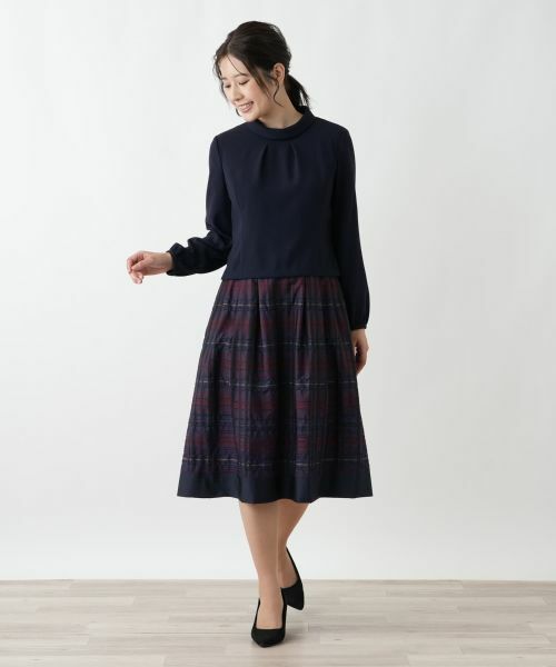 Leilian / レリアン ドレス | ドッキングフレアワンピース【Leilian WHITE LABEL】 | 詳細1