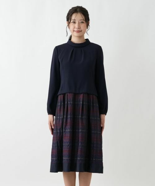 Leilian / レリアン ドレス | ドッキングフレアワンピース【Leilian WHITE LABEL】 | 詳細4