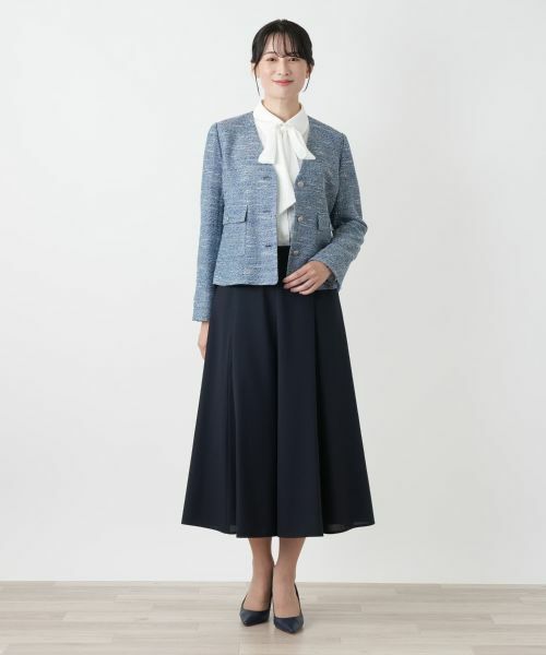 Leilian / レリアン テーラードジャケット | ノーカラージャケット【Leilian WHITE LABEL】 | 詳細1