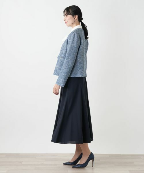 Leilian / レリアン テーラードジャケット | ノーカラージャケット【Leilian WHITE LABEL】 | 詳細2