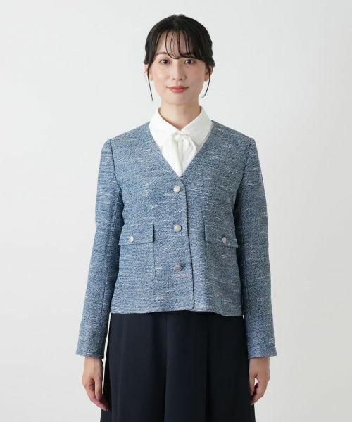 Leilian / レリアン テーラードジャケット | ノーカラージャケット【Leilian WHITE LABEL】 | 詳細4