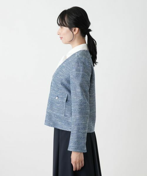 Leilian / レリアン テーラードジャケット | ノーカラージャケット【Leilian WHITE LABEL】 | 詳細5