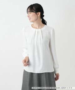 Leilian / レリアン シャツ・ブラウス | タックデザインブラウス【Leilian WHITE LABEL】