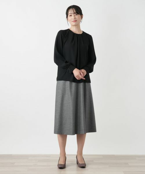 Leilian / レリアン シャツ・ブラウス | タックデザインブラウス【Leilian WHITE LABEL】 | 詳細1