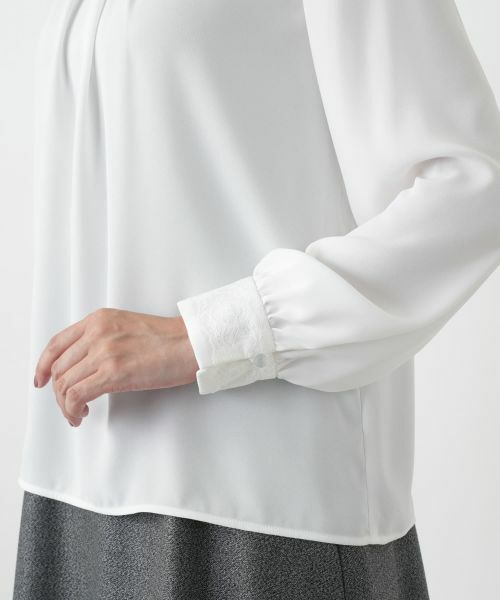 Leilian / レリアン シャツ・ブラウス | タックデザインブラウス【Leilian WHITE LABEL】 | 詳細13