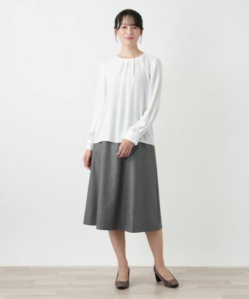 Leilian / レリアン シャツ・ブラウス | タックデザインブラウス【Leilian WHITE LABEL】 | 詳細4