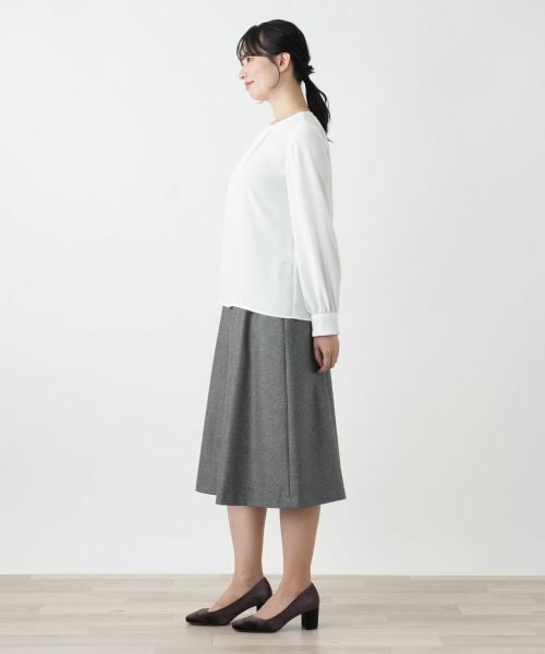 Leilian / レリアン シャツ・ブラウス | タックデザインブラウス【Leilian WHITE LABEL】 | 詳細5