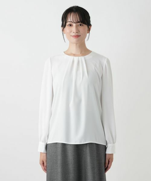 Leilian / レリアン シャツ・ブラウス | タックデザインブラウス【Leilian WHITE LABEL】 | 詳細7