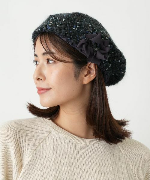 Leilian / レリアン ハット | ミックスニットベレー【FERRUCCIO VECCHI】 | 詳細6