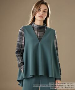 Leilian / レリアン テーラードジャケット | Vネックフレアベスト