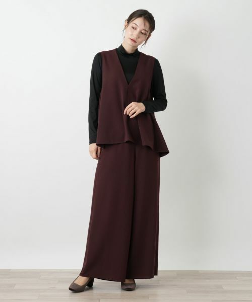 Leilian / レリアン テーラードジャケット | Vネックフレアベスト | 詳細1