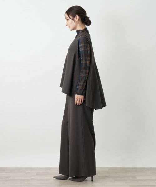 Leilian / レリアン テーラードジャケット | Vネックフレアベスト | 詳細5