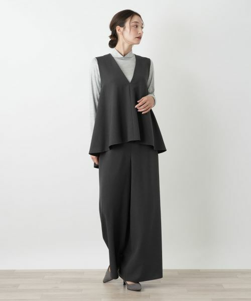 Leilian / レリアン テーラードジャケット | Vネックフレアベスト | 詳細7