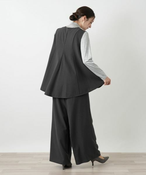 Leilian / レリアン テーラードジャケット | Vネックフレアベスト | 詳細9