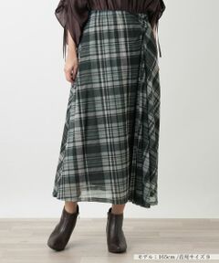 Leilian / レリアン ミニ・ひざ丈スカート | チェックフレアスカート