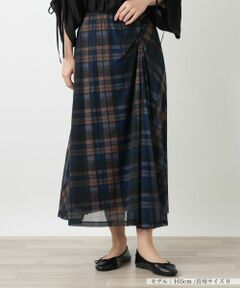 Leilian / レリアン ミニ・ひざ丈スカート | チェックフレアスカート