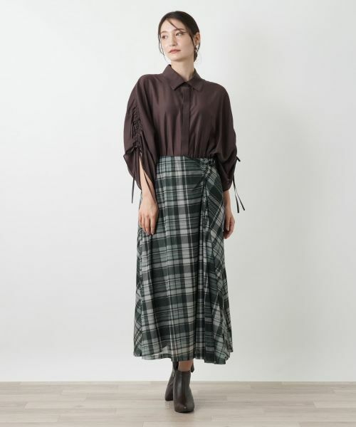 Leilian / レリアン ミニ・ひざ丈スカート | チェックフレアスカート | 詳細1