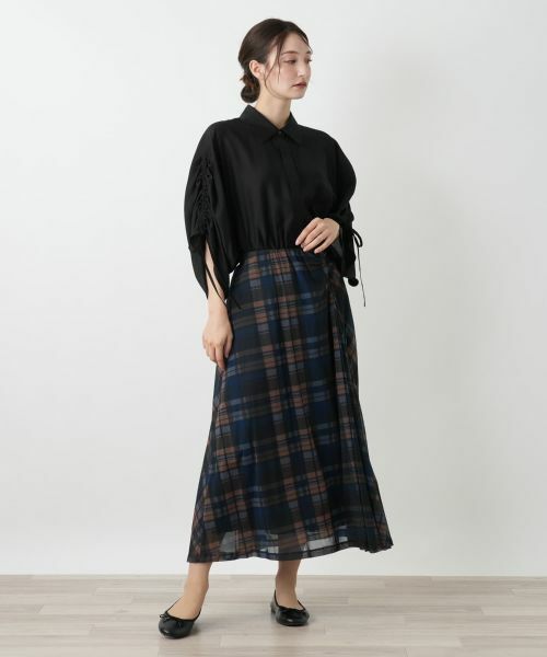 Leilian / レリアン ミニ・ひざ丈スカート | チェックフレアスカート | 詳細4