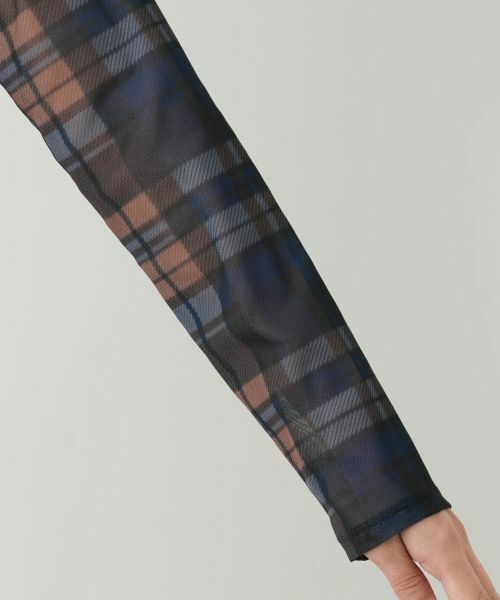 Leilian / レリアン カットソー | チェックハイネックカットソー | 詳細12