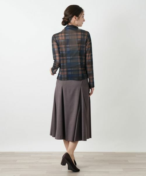 Leilian / レリアン カットソー | チェックハイネックカットソー | 詳細6