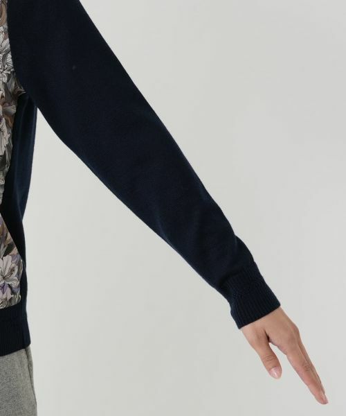 Leilian / レリアン ニット・セーター | 花柄切替クルーネックニット【ROCHAS Premiere】【ERICA】 | 詳細9