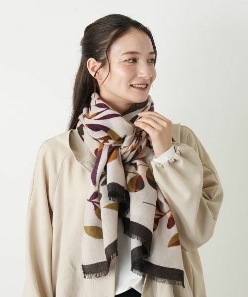 Leilian / レリアン マフラー・ショール・スヌード・ストール | ボタニカル柄ストール | 詳細3