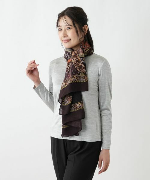 Leilian / レリアン マフラー・ショール・スヌード・ストール | カシミヤ混ペイズリーストール | 詳細2