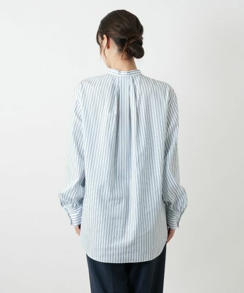 Leilian / レリアン シャツ・ブラウス | レースバンドカラー比翼ブラウス | 詳細12