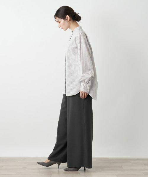 Leilian / レリアン シャツ・ブラウス | レースバンドカラー比翼ブラウス | 詳細2