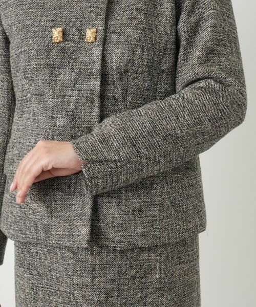 Leilian / レリアン テーラードジャケット | ダブルジャケット【ROCHAS Premiere】 | 詳細10