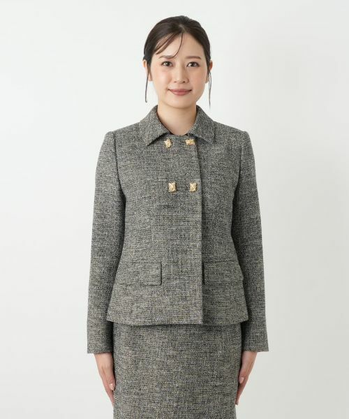 Leilian / レリアン テーラードジャケット | ダブルジャケット【ROCHAS Premiere】 | 詳細4