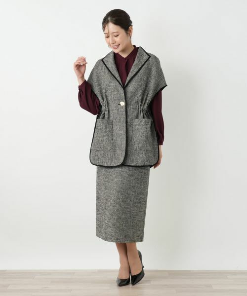 Leilian / レリアン テーラードジャケット | ケープ風ベスト【ROCHAS Premiere】 | 詳細4