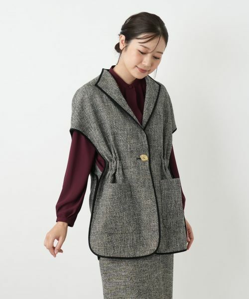 Leilian / レリアン テーラードジャケット | ケープ風ベスト【ROCHAS Premiere】 | 詳細5