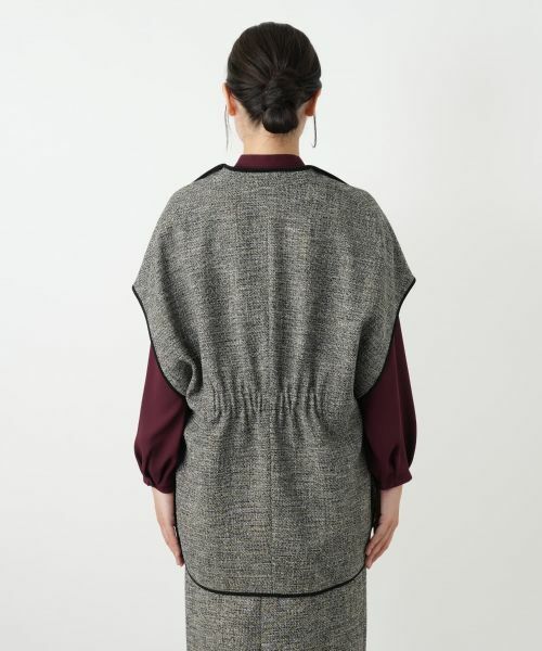 Leilian / レリアン テーラードジャケット | ケープ風ベスト【ROCHAS Premiere】 | 詳細8