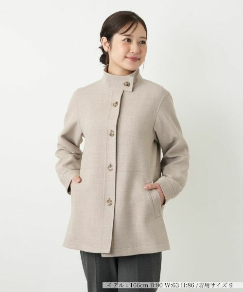 Leilian / レリアン テーラードジャケット | スタンドカラージャケット【ROCHAS Premiere】(キャメル)