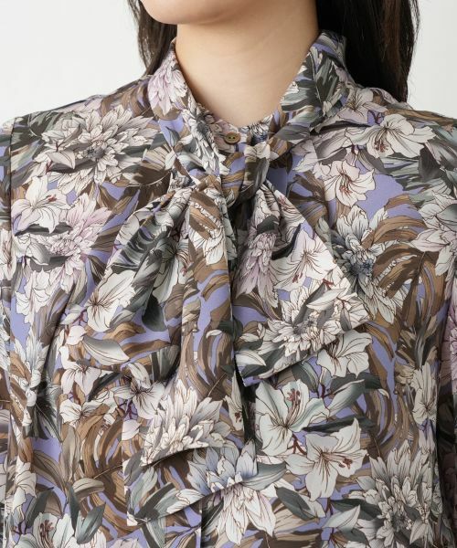 Leilian / レリアン シャツ・ブラウス | 花柄2WAYリボンブラウス【ROCHAS Premiere】【ERICA】 | 詳細14