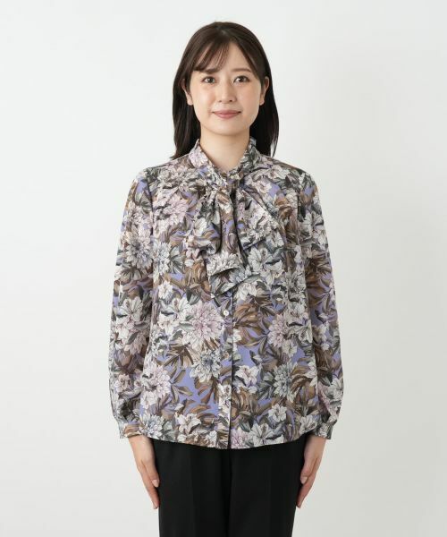 Leilian / レリアン シャツ・ブラウス | 花柄2WAYリボンブラウス【ROCHAS Premiere】【ERICA】 | 詳細5