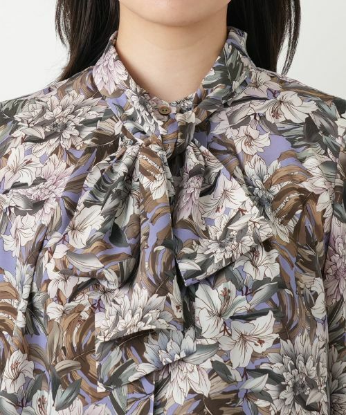 Leilian / レリアン シャツ・ブラウス | 花柄2WAYリボンブラウス【ROCHAS Premiere】【ERICA】 | 詳細8