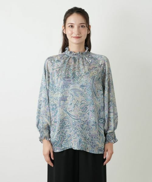 Leilian / レリアン シャツ・ブラウス | ペイズリーハイネックブラウス【ROCHAS Premiere】 | 詳細4