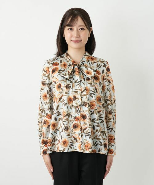 Leilian / レリアン シャツ・ブラウス | 花柄リボンブラウス【ROCHAS Premiere】【RATTI】 | 詳細10