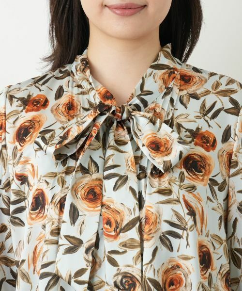 Leilian / レリアン シャツ・ブラウス | 花柄リボンブラウス【ROCHAS Premiere】【RATTI】 | 詳細13
